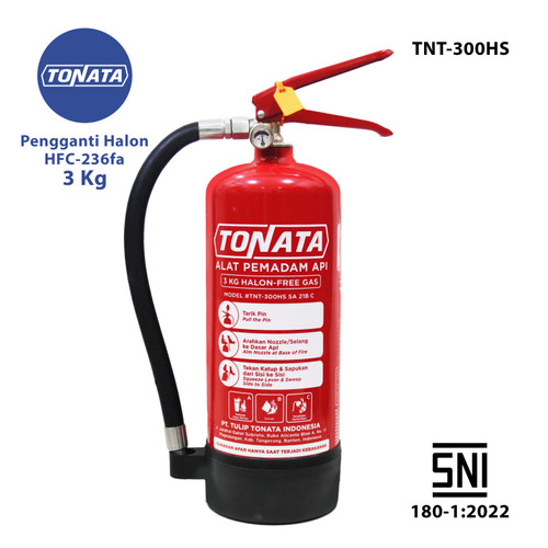 [EZO.1100626] Alat Pemadam Api Tonata SNI / APAR Clean Agent HCFC/HFC 3 kg
