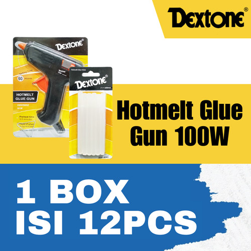 [EZM.7500002] PAKET BOX-Lem Tembak Dextone Hotmelt Glue Gun 10w, 60w dan 100w