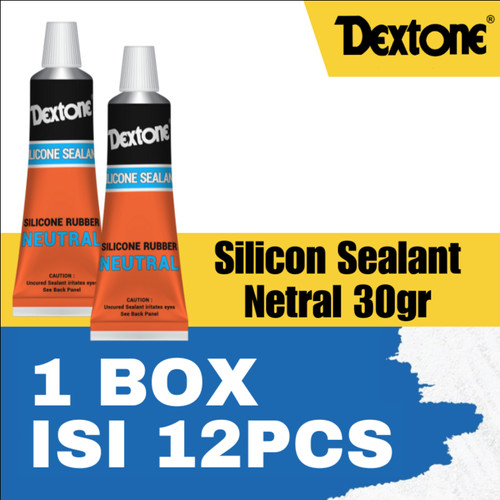 [EZM.7500013] Lem Kaca Dextone Silicone Sealant Netral 30 Gr - 1 BOX 12 PCS