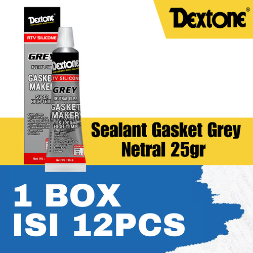 [EZM.7500034] Lem Tahan Panas Dextone Super Gasket Sealant Netral Grey 25 Gr - BOX
