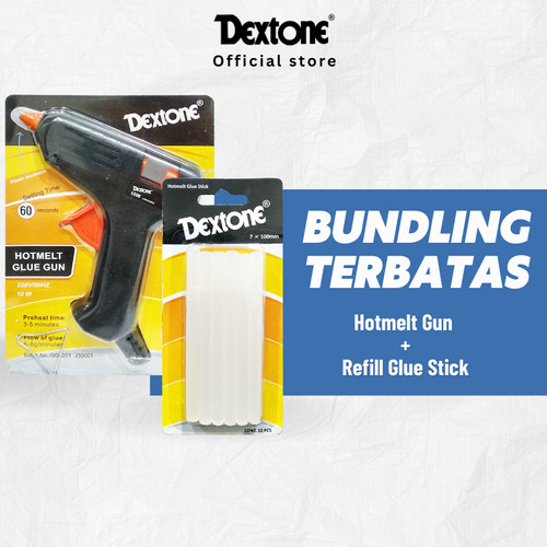 [EZM.7500065] Lem Tembak Dextone Hotmelt Glue Gun 10w, 60w dan 100w Bundling