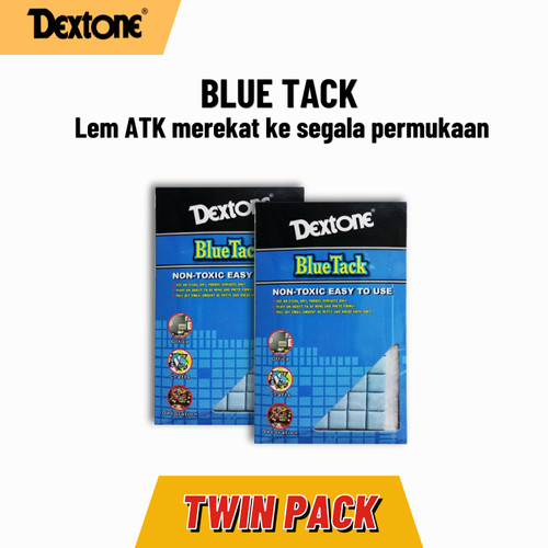 [EZM.7500069] Lem Serbaguna Blue Tack Dextone - Twin Pack