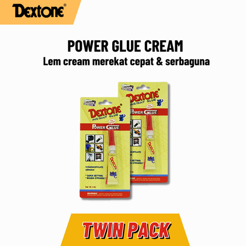 [EZM.7500072] Lem Tetes Dextone Power Glue Cream 3 Gr - Twin Pack