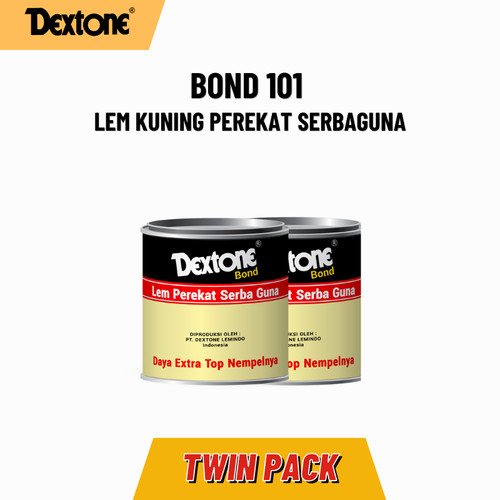 [EZM.7500085] Dextone Lem Kuning Serbaguna Bond 101-Twinpack FREE Power Glue Cream lem  karet