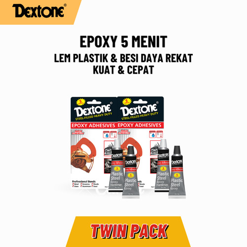 [EZM.7500087] Dextone Lem Besi Epoxy 5 Menit - 48gr - Twinpack / Lem campur / Lem besi / lem serbaguna