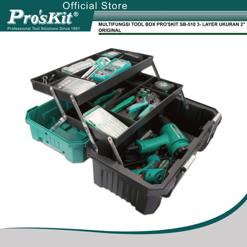 [EZM.1220015] MULTIFUNGSI TOOL BOX PRO'SKIT SB-510 3- LAYER UKURAN 2" ORIGINAL