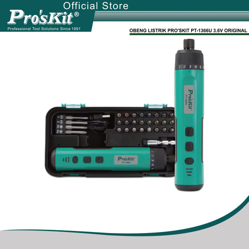 [EZM.1220021] OBENG LISTRIK PRO'SKIT PT-1366U 3.6V ORIGINAL
