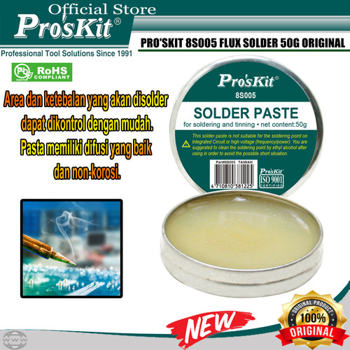 [EZM.1220094] Pasta Solder PROSKIT 8S005 FLUX 50 Gram Made In Taiwan SOLDER PASTA OR