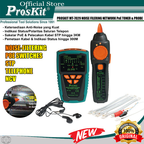 [EZM.1220285] Proskit MT-7029 LAN Tester Noise-Filtering Network PoE Toner Probe ORI