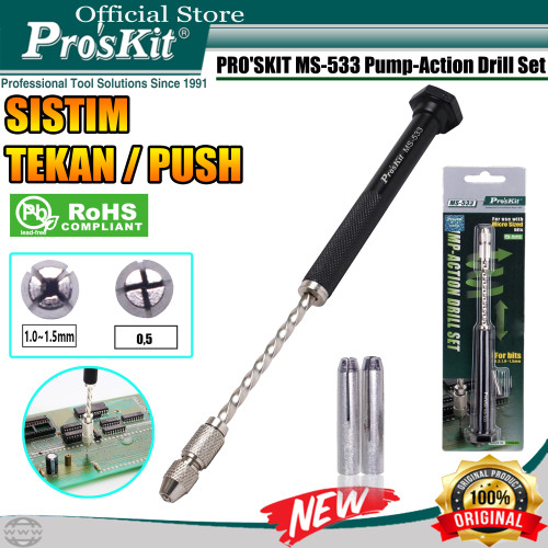 [EZM.1220339] Proskit Bor Manual (Tekan / Pompa) PRO'SKIT MS-533 ORIGINAL