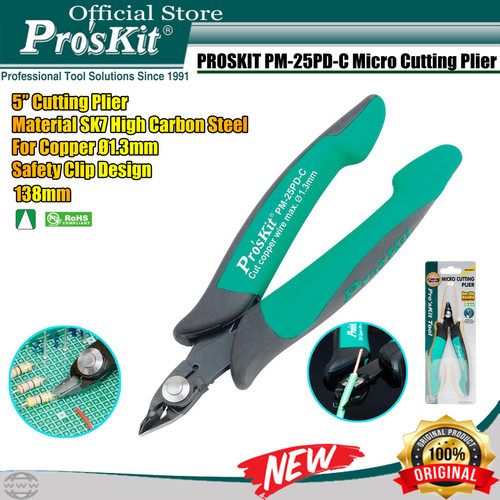 [EZM.1220374] Tang Potong Micro PRO'SKIT PM-25PD-C 138MM With Safety Clip ORIGINAL