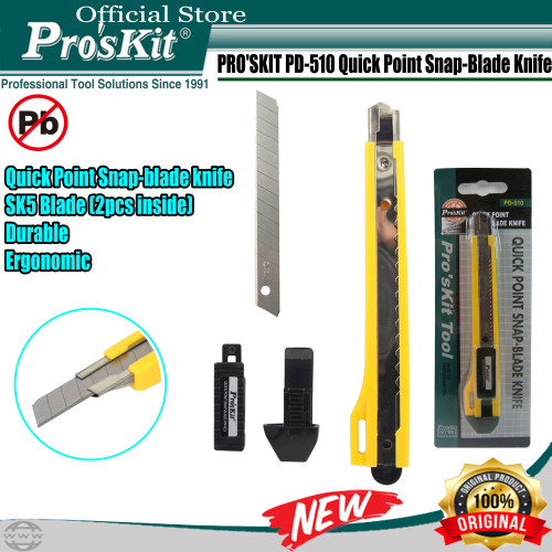 [EZM.1220379] Pisau PRO'SKIT PD-510 Quick Point Snap-Blade Knife ORIGINAL
