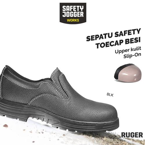 [EZO.5700005] [FREE SARUNG TANGAN] Safety Jogger Ruger S3 Original Kulit Safety Proyek Karet Besi