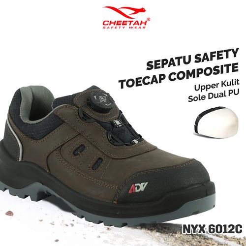 [EZO.5700038] Sepatu Safety Cheetah ADV NYX 6012C Twist Lock System (TLS) - Brown, Model Lower Cut