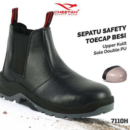 [EZO.5700048] Sepatu Safety Cheetah 7110h original Kulit SNI