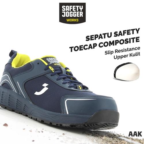 [EZO.5700055] [FREE SARUNG TANGAN] Sepatu Safety Jogger AAK S1P Low DBL/ Sepatu Proyek Pria Ringan Keren