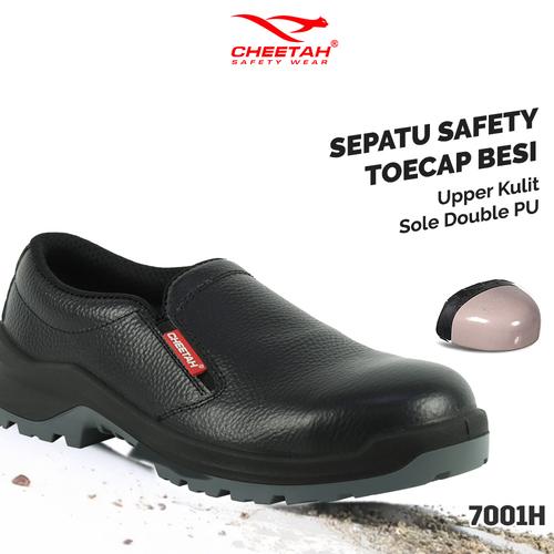 [EZO.5700059] Sepatu Safety Cheetah 7001H Slip On Hitam