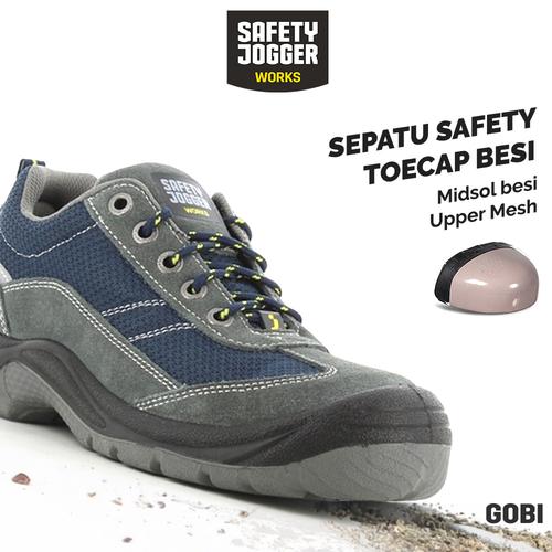 [EZO.5700072] [FREE SARUNG TANGAN] Sepatu Safety Jogger Gobi - Navy Safety Proyek