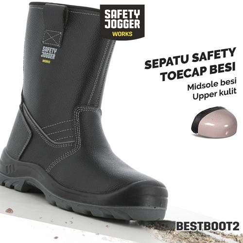 [EZO.5700077] [FREE SARUNG TANGAN] Safety Jogger BESTBOOT2 | Sepatu Safety Heavy Duty, Model Boot