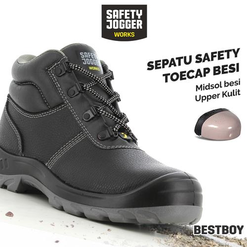 [EZO.5700080] [FREE SARUNG TANGAN] Sepatu Safety Jogger Bestboy S3 Original / Sepatu Proyek Safety Jogger