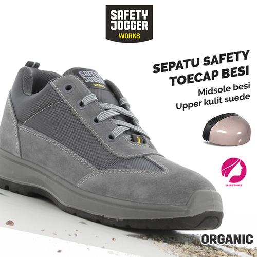 [EZO.5700102] [FREE SARUNG TANGAN] Sepatu Safety Wanita / Sepatu Proyek / Sepatu Safety Jogger ORGANIC