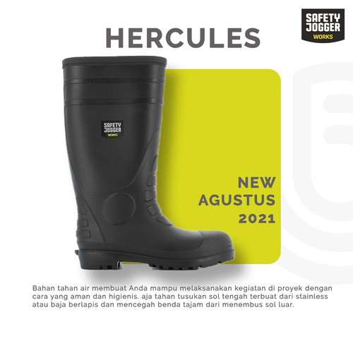 [EZO.5700124] Safety Jogger HERCULES |Sepatu Safety Karet/PVC Heavy Duty, Model Boot