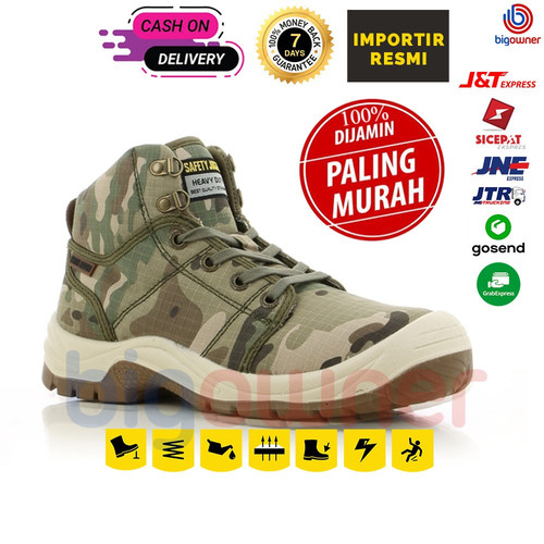 [EZO.5700141] Safety Shoes Jogger Desert MUL Sepatu Safety Corak Army SEPATU HIKING