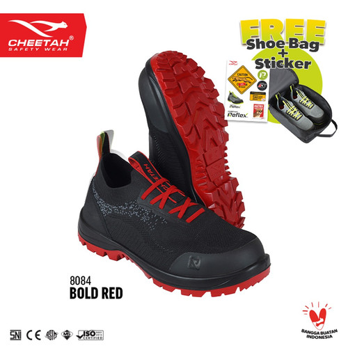 [EZO.1200007] "FREE STIKER EXCLUSIVE" Cheetah Reflex 8084 Bold Red SoleGard