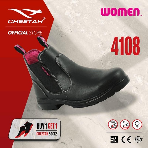 [EZO.1200035] 4108 H - Cheetah - Single Sol Polyurethane - Safety Shoes