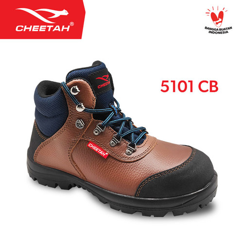 [EZO.1200056] 5101 CB - Cheetah - Double Sol Polyurethane - Sepatu Safety - Coklat
