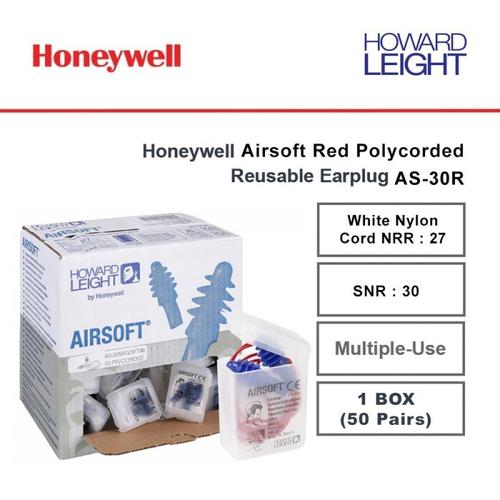 [EZO.4500019] Honeywell Howard Leight Airsoft Red Reusable Earplug AS-30R - 1 BOX