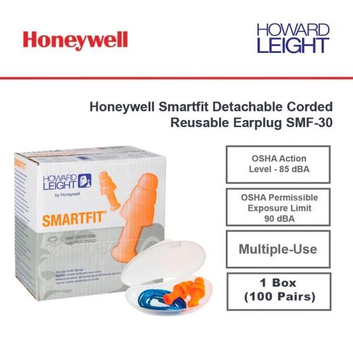 [EZO.4500020] Honeywell Smartfit Detachable Corded Resable Earplug SMF-30 - 1 Box Dapat digunakan kembali