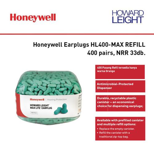 [EZO.4500059] Honeywell Earplugs HL400-MAX REFILL NRR 33db (isi 400 pairs)