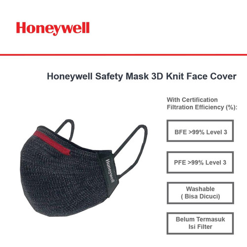 [EZO.4500095] Masker Kain Honeywell Dual Layer Face Cover LM-500-RD