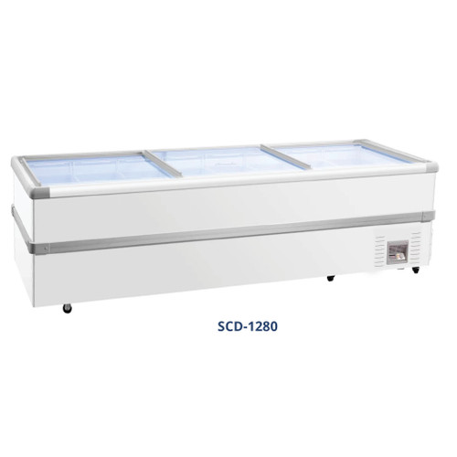 [EZM.7100033] GEA ISLAND FREEZER SCD-1280 / Freezer Pintu Kaca Sliding Flat 1245 L