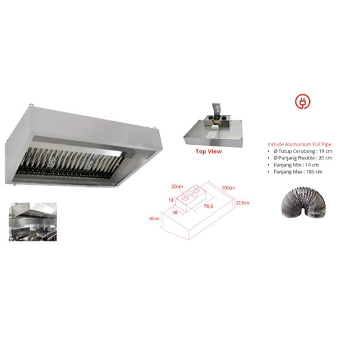 [EZM.7100062] GETRA WALL MOUNTED HOOD CH-125M