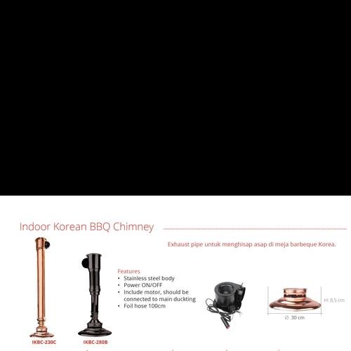 [EZM.7100064] INDOOR KOREAN BBQ CHIMNEY IKBC-230C GETRA