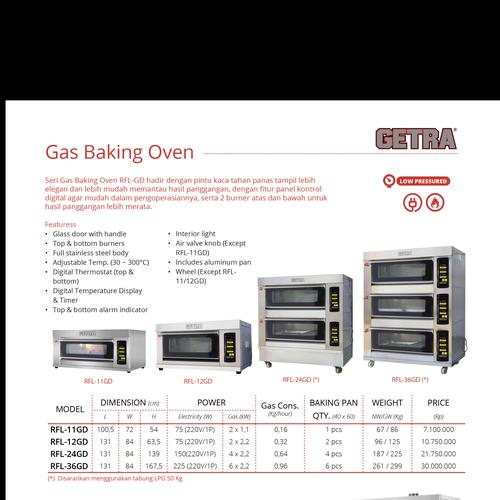 [EZM.7100143] GAS BAKING OVEN RFL-24 GD
