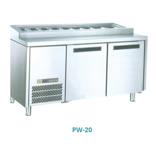 [EZM.7100237] Stainless Steel Under Counter Chiller For Salad & Pizza Type: PW-20