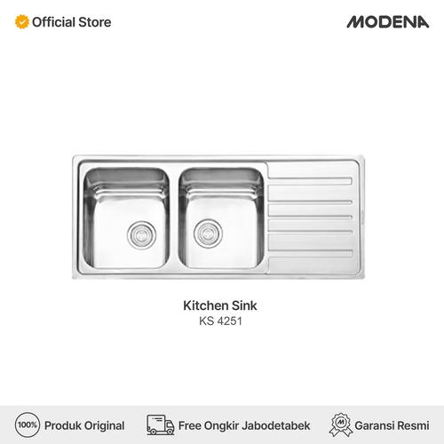 [EZO.3400610] MODENA Kitchen Sink - KS 4251 (STAINLESS STEEL 304 MATERIAL)