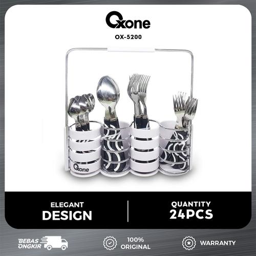 [EZO.4700014] Oxone OX5200 Curve Cutlery Set Garpu Sendok Makan