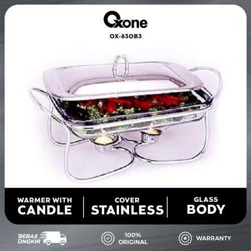 [EZO.4700015] oxone OX94OB3 Oblong 3Lt ( Large ) Glass Stainless Steel Kitchenware