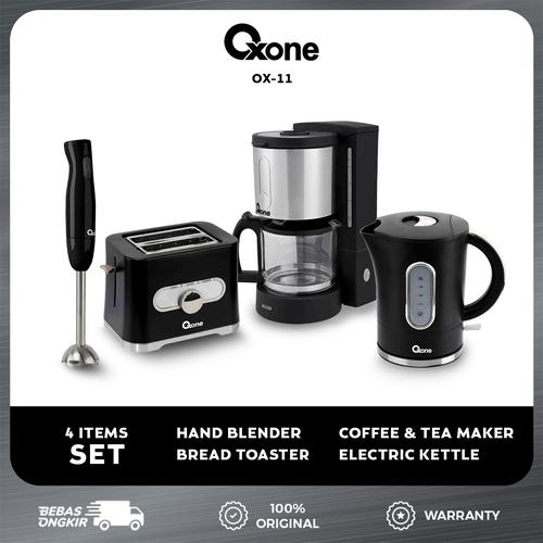 [EZO.4700032] Oxone OX11 Signature Breakfast Series Pemanggang Roti Hand Mixer Coffee maker Elektrik Kettle - black
