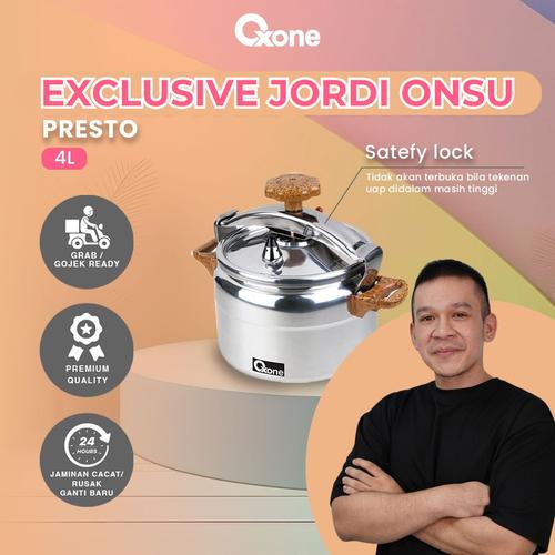 [EZO.4700034] OXONE X JORDI ONSU OX2004 Peralatan Masak Aluminium Pressure Cooker 4L