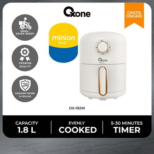 [EZO.4700035] OXONE x MAKSAN OX192 Air Fryer Minion Series 1.8 Liter Capacity Stainless MINI - CREAM