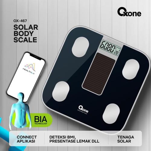 [EZO.4700049] Oxone OX467 Solar Body Scale Timbangan Badan BMI Tanpa Baterai