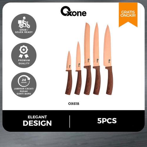 [EZO.4700101] Oxone OX618 5pcs Rosegold Knife Set - Rosegold