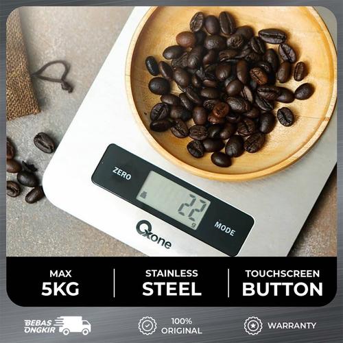 [EZO.4700145] Oxone OX313N Touchscreen Stainless Kitchen Scale Timbangan Dapur Stainless Steel - silver