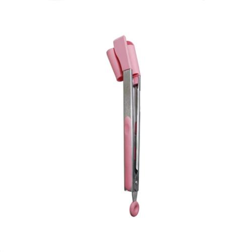 [EZO.4700162] Oxone OX31H Capitan Makanan Jepitan Silicon Food Tongs BPA Free untuk Kitchenware - Merah Muda