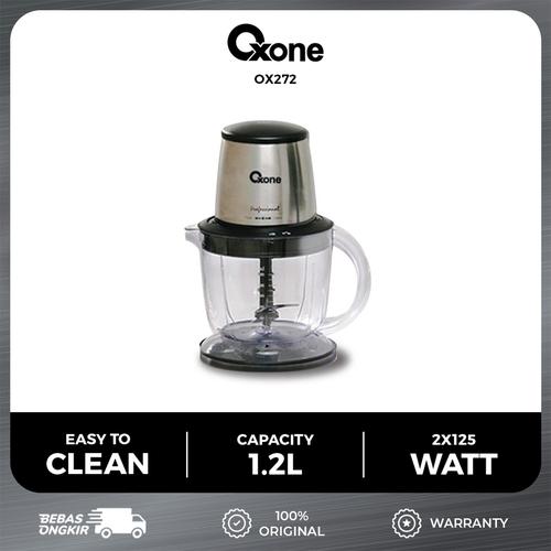 [EZO.4700209] Oxone OX272 Jumbo Chopper Pisau Tajam dengan Wadah Plastic Kokoh - SILVER